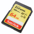 Sandisk SDXC Extreme 64GB,Video Speed Class V30 UHS Speed Class U3 UHS-I 150MB/s