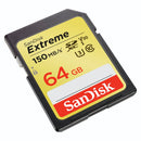 Sandisk SDXC Extreme 64GB,Video Speed Class V30 UHS Speed Class U3 UHS-I 150MB/s