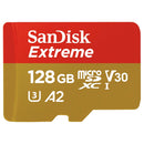 Sandisk MicroSDXC Extreme 128GB 160mb / 90mb,U3,V30,A2 AC