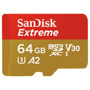 Sandisk MicroSDXC Extreme 64GB 160mb / 90mb,U3,V30,A2 AC