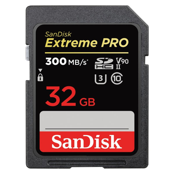 Sandisk SDHC Extreme Pro 32GB (V90/U3/UHS-II/Cl.10/R300/W260)