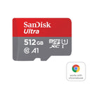 Sandisk MicroSDXC Ultra Android 512GB 150MB/s CL10 Chromebook