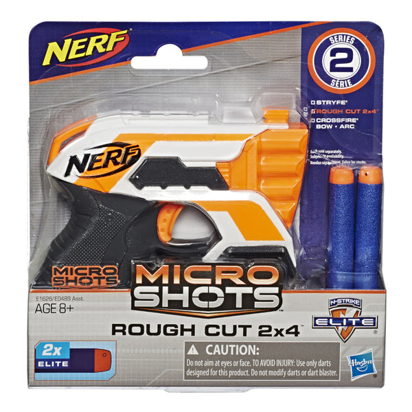 Nerf Microshots Rough Cut 2x4 Blaster + 2 Darts