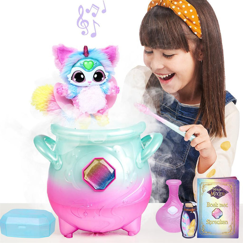 Magic Mixies Regenboog Ketel met Mist + Interactief Pluche