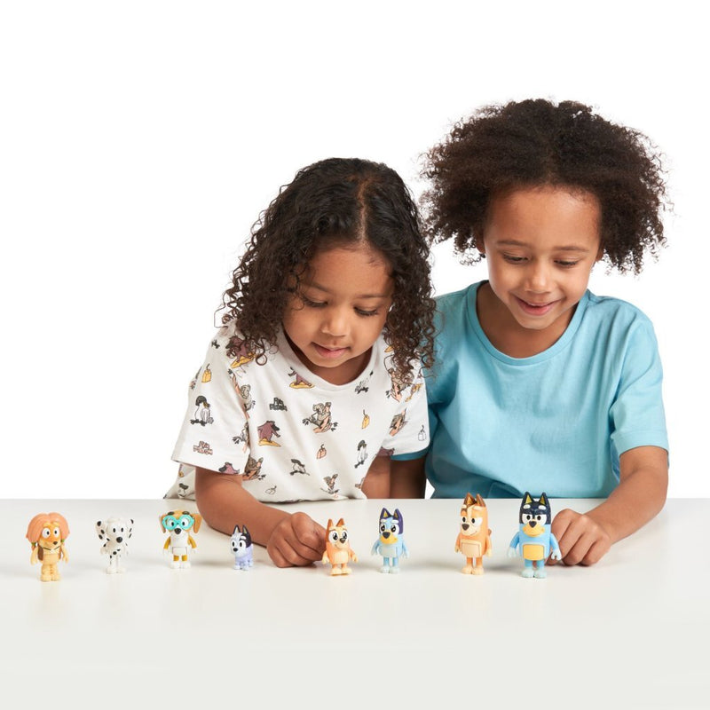 Bluey Speelfiguren Familie & Vrienden, 8st.