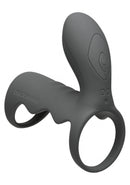 Vibrerende Cock Cage Met Afstandsbediening - Grijs
