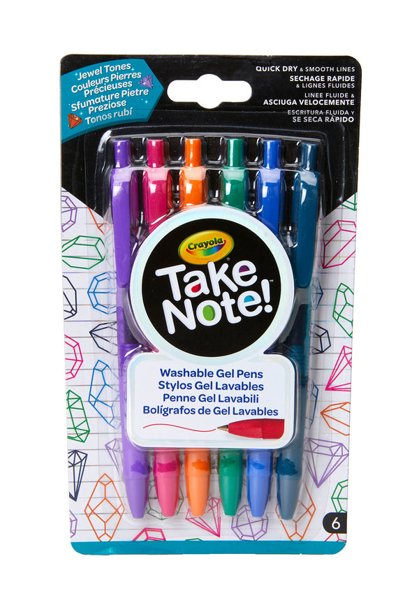 Crayola Take Note Afwasbare gelpennen 6 stuks