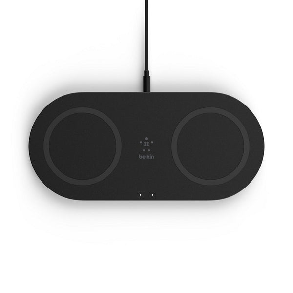 Belkin WIZ008vfBK Draadloos 15W-Laadstation met 2 Laadoppervlakken Zwart