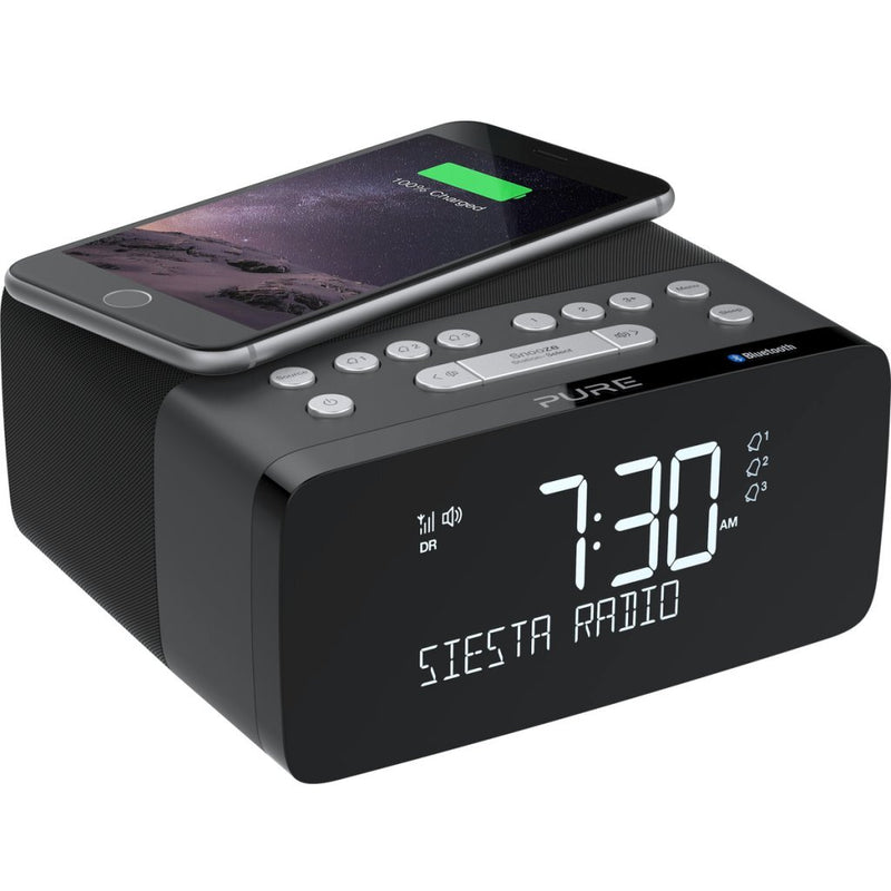 Pure Siesta Charge Wekkerradio Zwart