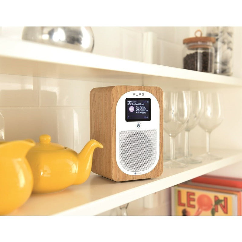 Pure EVOKE H3 DAB+ Radio met Bluetooth Eiken/Wit