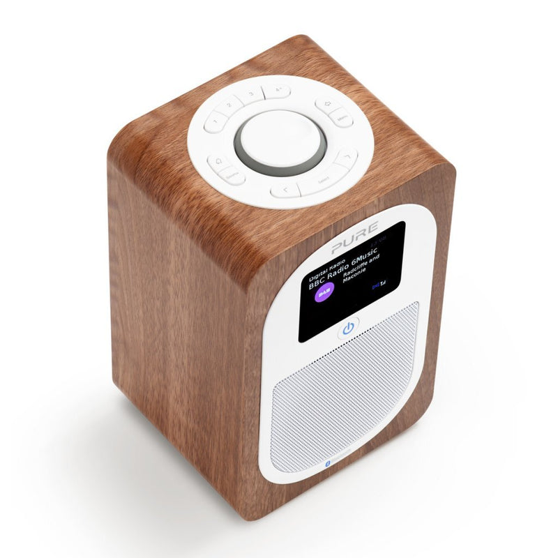 Pure EVOKE H3 DAB+ Radio met Bluetooth Walnoot/Wit