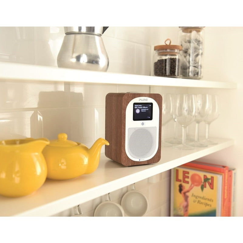 Pure EVOKE H3 DAB+ Radio met Bluetooth Walnoot/Wit