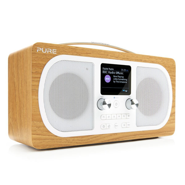 Pure Evoke H6 OAK DAB+ Radio Hout/Wit