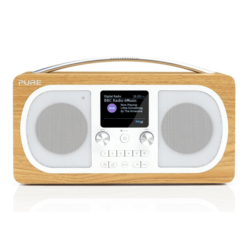 Pure Evoke H6 OAK DAB+ Radio Hout/Wit