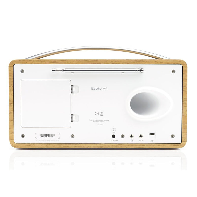 Pure Evoke H6 OAK DAB+ Radio Hout/Wit