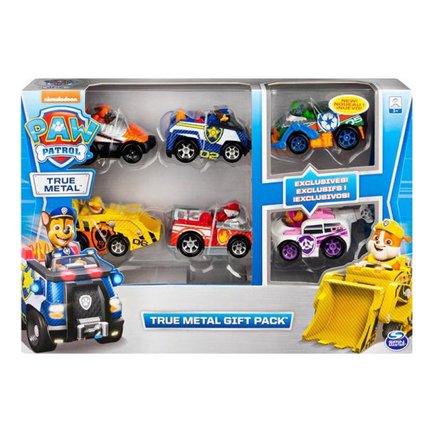 Paw Patrol 6 True Metal Dino Rescue-Voertuigen 1:55