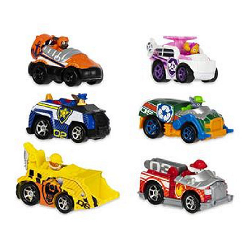 Paw Patrol 6 True Metal Dino Rescue-Voertuigen 1:55
