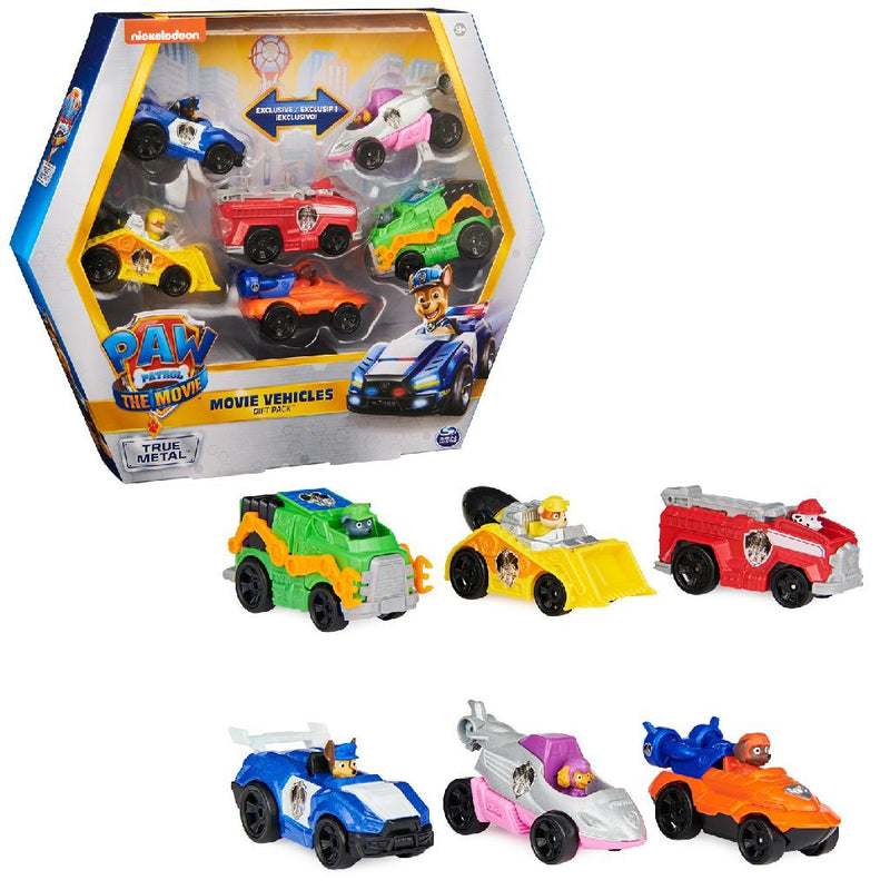 Paw Patrol The Movie 6 Die-Cast Metalen Voeruigen 1:55