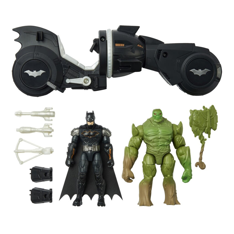 Batman Batcycle Versuslook And Swamp Thing 10 cm