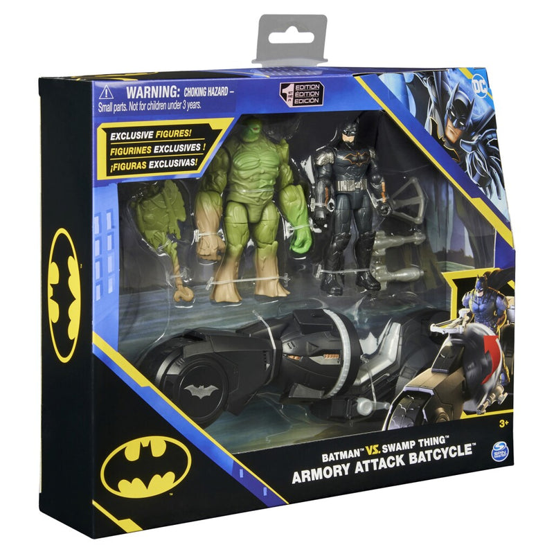 Batman Batcycle Versuslook And Swamp Thing 10 cm