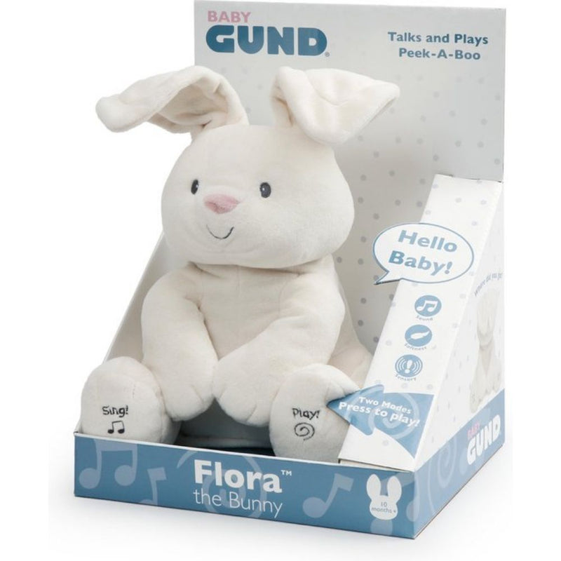 Baby Gund Flora Interactief Knuffel Konijn 30.5 cm + Geluid