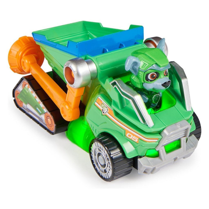 Paw Patrol Mighty Movie Vuilniswagen met Rocky + Licht en Geluid