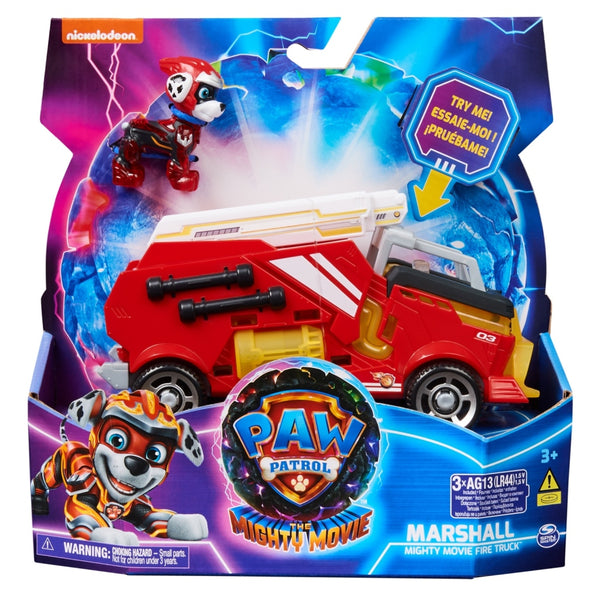 Paw Patrol Mighty Movie Brandweerauto met Marshall + Licht en Geluid