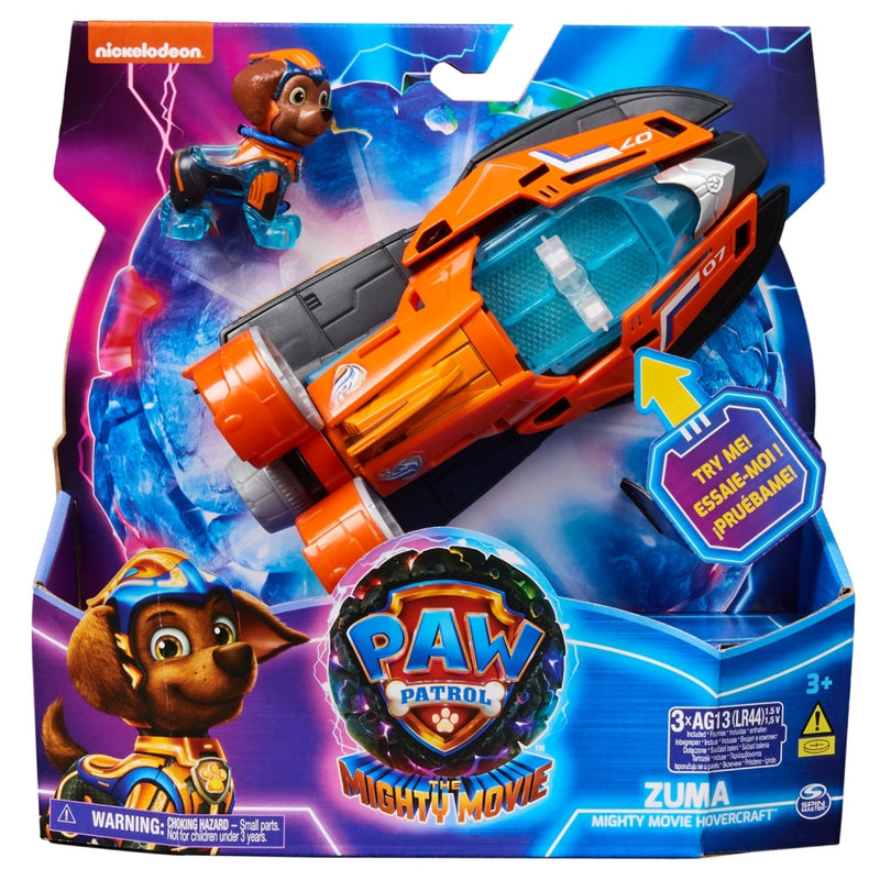 Paw Patrol Mighty Movie Hovercraft met Zuma + Licht en Geluid