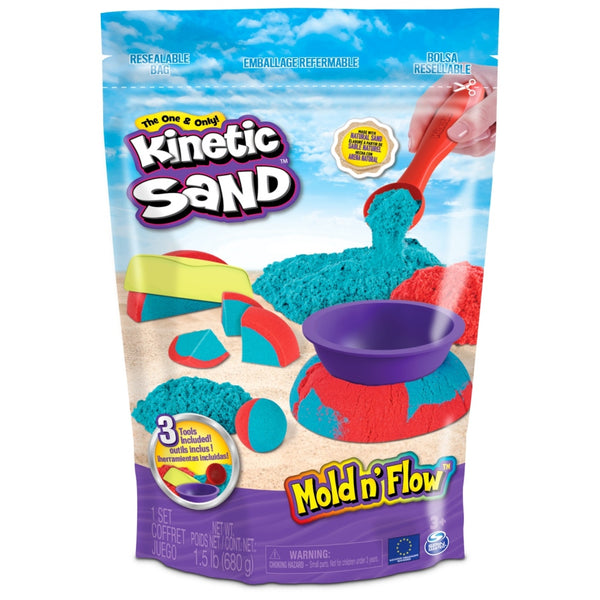 Kinetic Sand Mold and Flow 670 g Rood/Blauwgroen