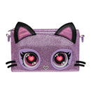 Purse Pets Wristlet Bag Kitty + Licht Glitter/Paars