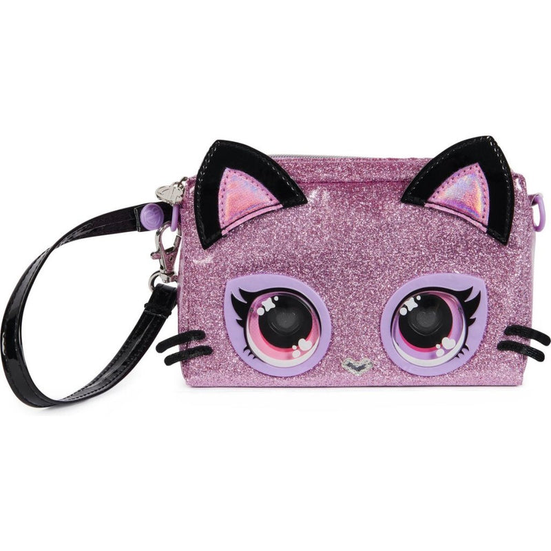 Purse Pets Wristlet Bag Kitty + Licht Glitter/Paars