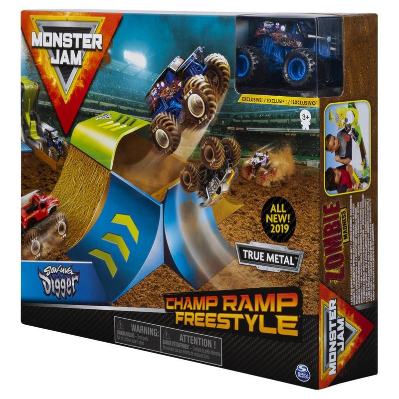 Monster Jam Champ Ramp Freestyle met Die-Cast Truck 1:64 Assorti