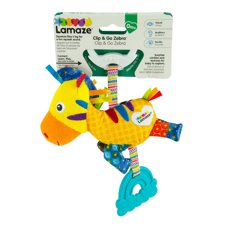 Tomy Lamaze Mini Clip &amp; Go Zero de Zebra