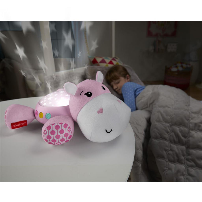 Fisher Price Projector Knuffel Nijlpaard Roze + Licht en Geluid