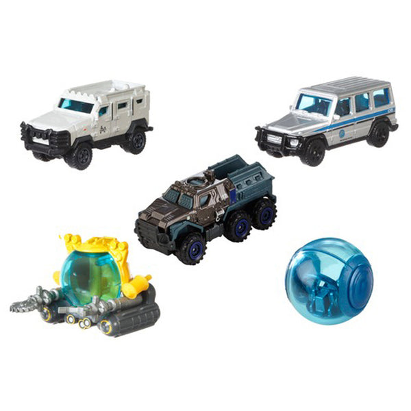 Matchbox Jurassic World 5 Auto&#039;s met Voertuigdeco 1:64 Assorti
