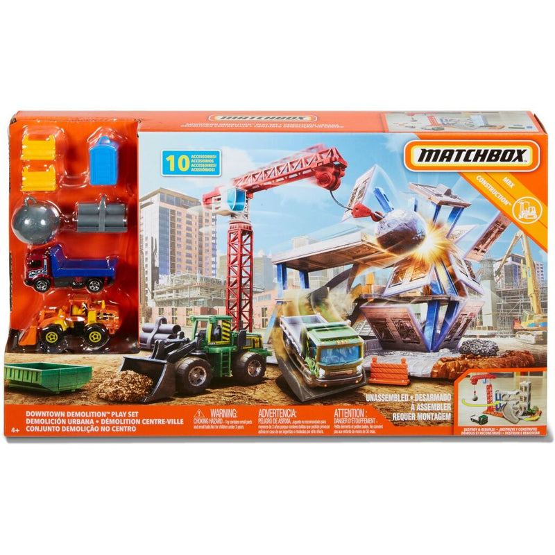 Mattel Matchbox Bouwplaats + 10 Accessoires