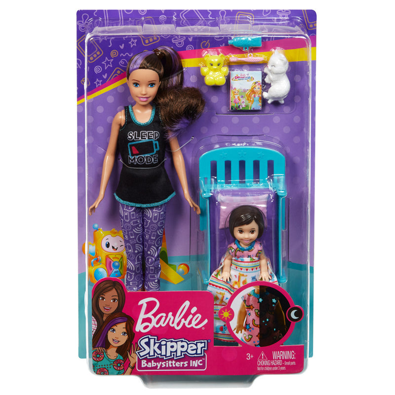 Barbie Skipper Babysitter Pop met Kind + Accessoires Assorti