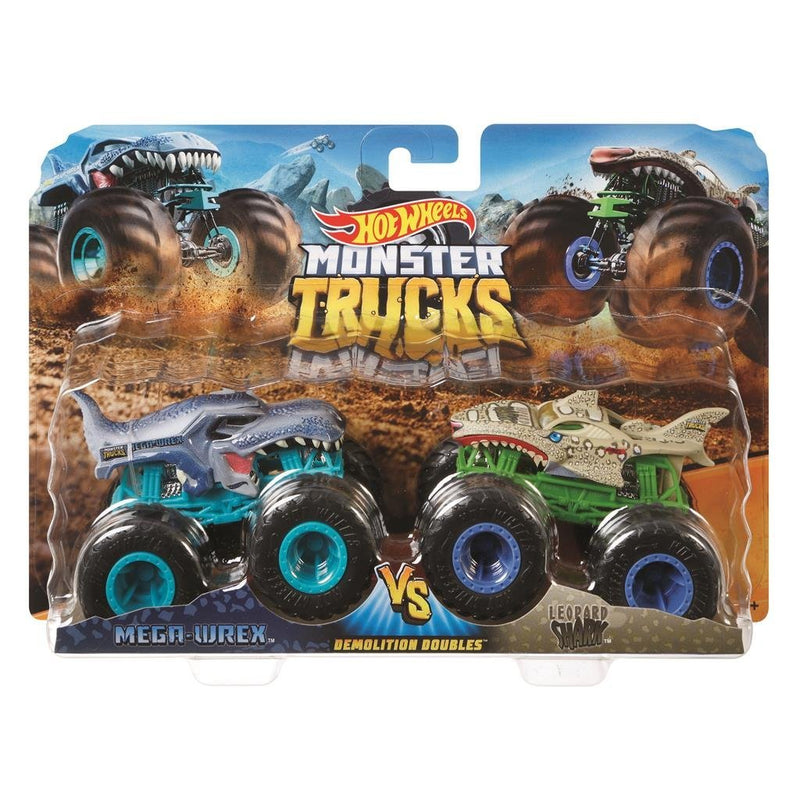 Mattel Hot Wheels Monster Trucks Mega Wrex en Leopard Shark