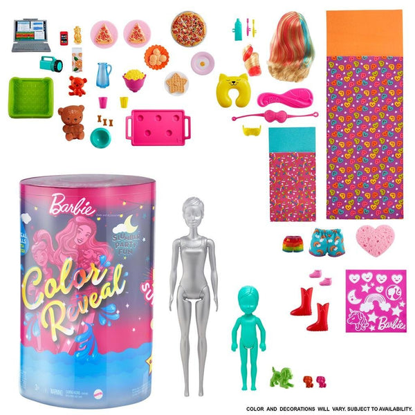 Barbie Color Reveal Slaapfeestje 2 Poppen Speelset