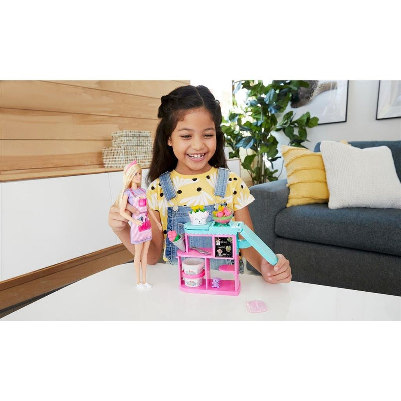 Barbie Bloemist Speelset - Blond Haar