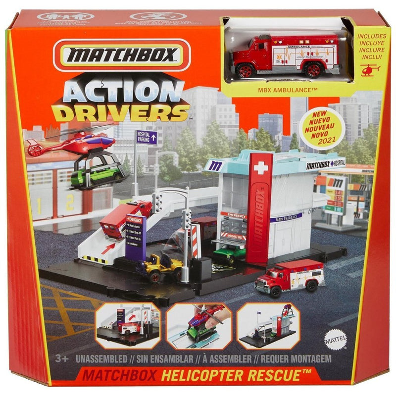 Mattel Matchbox Action Drivers Helikopter Hulpdienst