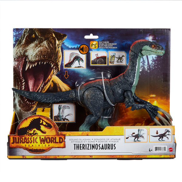 Mattel Jurassic World Sound Slashin&#039; Therizinosaurus + Geluid