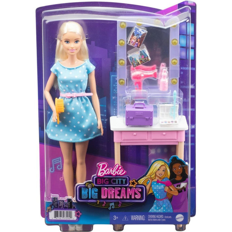 Barbie Big City Big Dreams Malibu Vanity Speelset + Pop