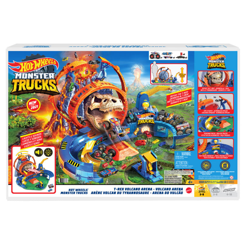 Hot Wheels Monster Trucks T-Rex Speelset + Licht en Geluid