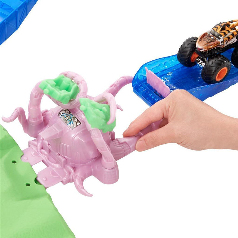 Hot Wheels Monster Trucks T-Rex Speelset + Licht en Geluid