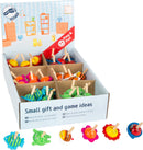 Kleurrijke houten draaischijf display