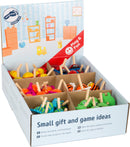 Kleurrijke houten draaischijf display