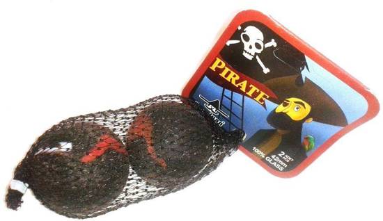 2 pirate knikkers 42mm 4126