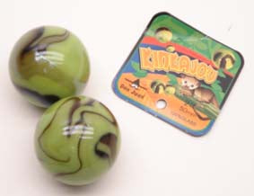 2 Kinkajou knikkers 50mm 4087