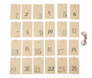 Papieren Zak Advent Kalender, natuur